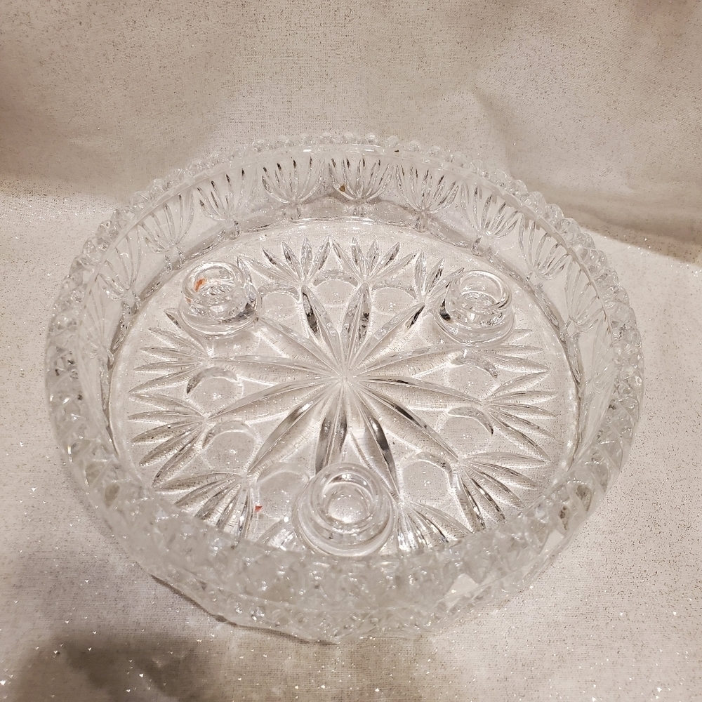 𝅺vintage PRINCESS HOUSE "HIGHLIGHTS LEAD CRYSTAL SERIES" Taper Candle Holder
